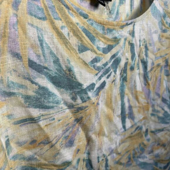 CHARLIE B Blue and Yellow Tropical Tank Top XL - Picture 11 of 16